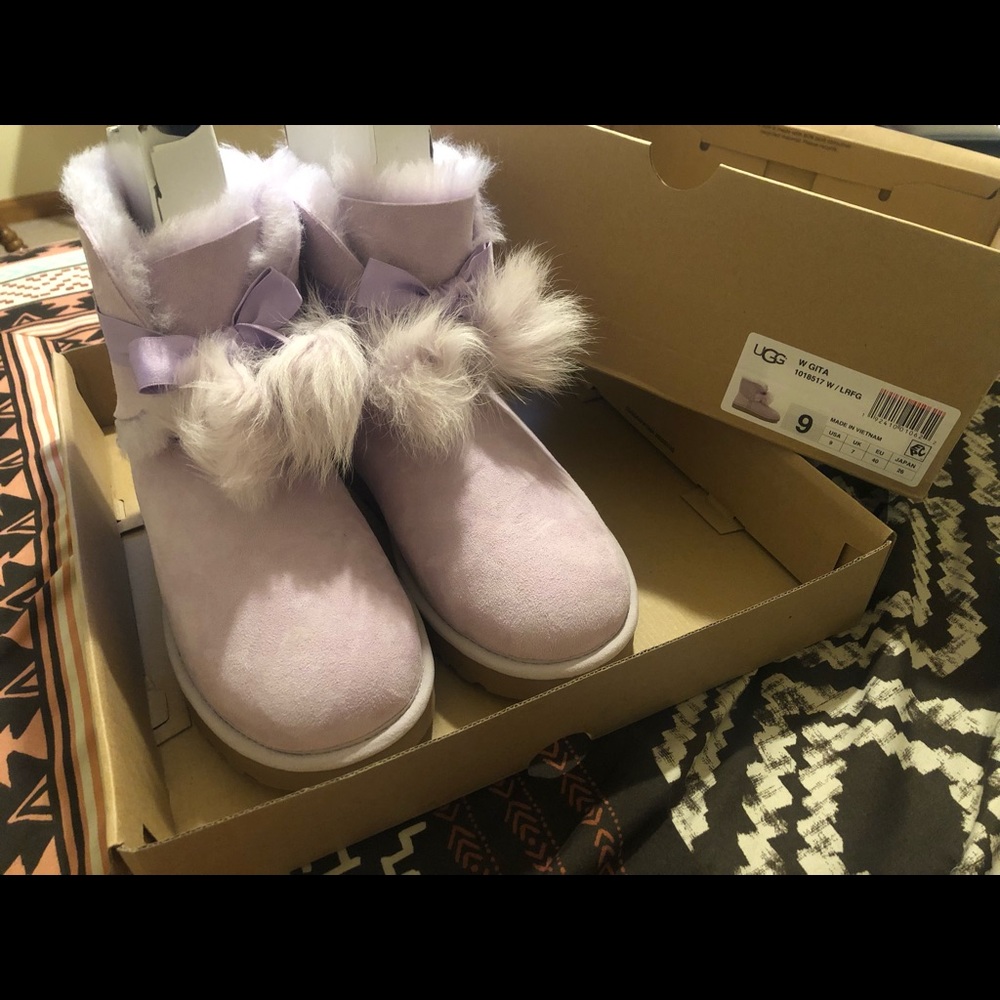 Cute purple boots